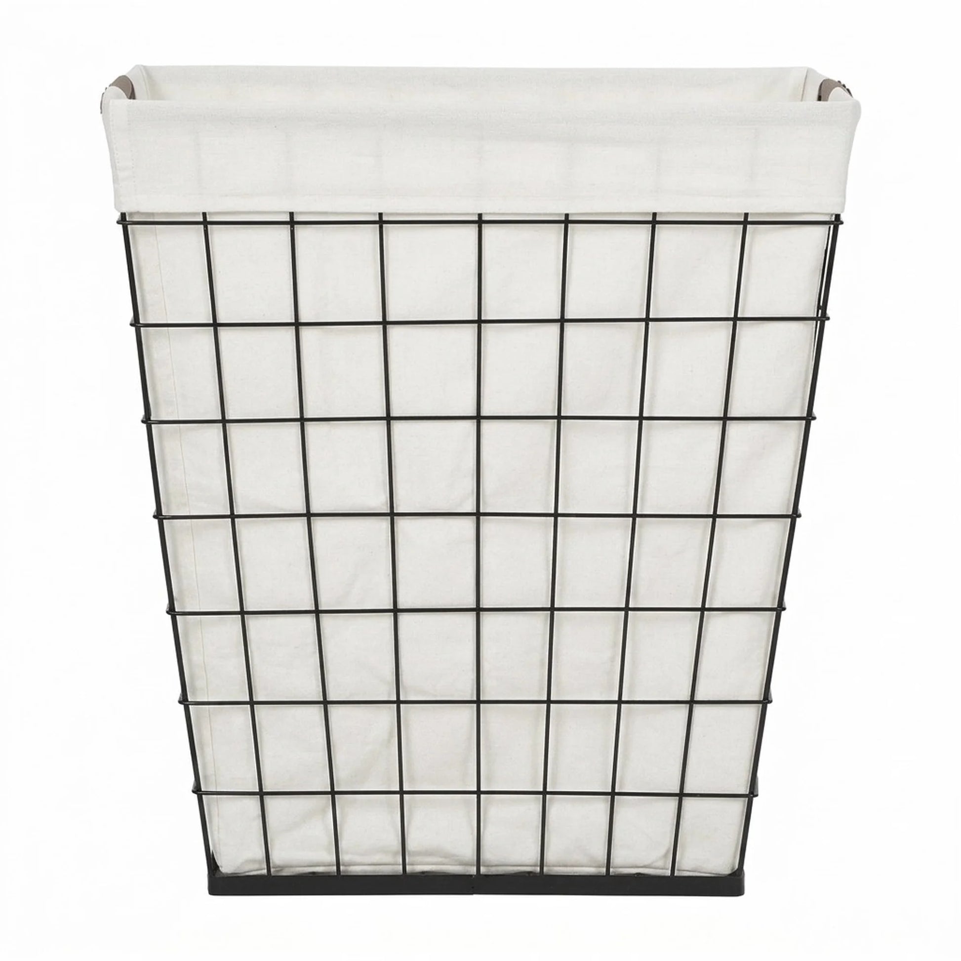 75L Rectangular Steel Wire Laundry Hamper with Removable Liner, Natural, Adult