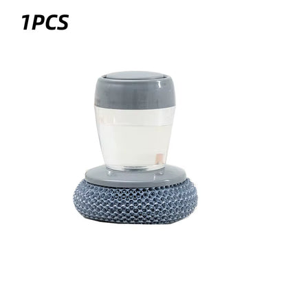 Portable Kitchen Soap Dispensing Dishwashing Tool Brush